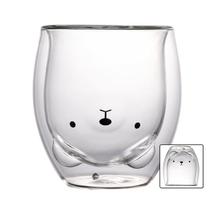 Caneca de Vidro Dupla Camada Wokex - Ursinho Criativo 300ml