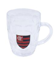 Caneca De Vidro Flamengo 400Ml Mileno G003L-5 12,5Cm