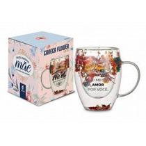 Caneca de Vidro Flower 320ml - Para minha Mãe com todo meu Carinho Caneca de Vidro Flower 320ml - Para minha Mãe com todo meu Carinho