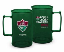 Caneca de Vidro Fluminense 400ml - Brasfoot Presentes