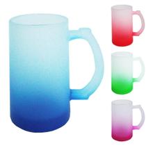 Caneca De Vidro Fosco Colors 500Ml - 20 COMERCIAL