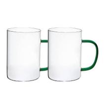 Caneca de Vidro Fun Verde 320ml Wolff Caneca de Vidro Fun Verde 320ml Wolff