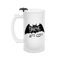 Caneca de vidro gotica batcave gotico banda de rock pós punk