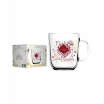 Caneca De Vidro Harry Potter Elementos 300 ML - Mapa Do Maroto