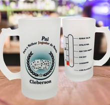 Caneca de Vidro Jateado de Chopp Personalizado - Pai e Sogro