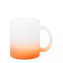 Caneca de vidro laranja fosca - 325ml Caneca de vidro laranja fosca - 325ml