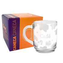 Caneca De Vidro Lisa 245ML Moo