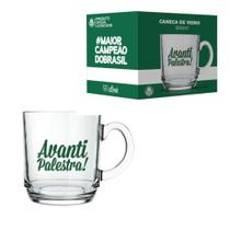 Caneca de vidro Palmeiras 300ml na Caixa - Allmix Caneca de vidro Palmeiras 300ml na Caixa - Allmix