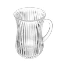 Caneca de Vidro para Café com Alça Lines Transparente 130ml Wolff