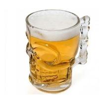 Caneca de vidro para chopp caveira rock style 365ml 7214 lyor