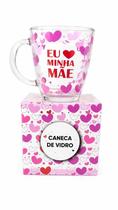 Caneca de Vidro Personalizada 380ml Eu Amo Minha Mãe Presente Criativo para Dia das Mães Outras Mensagens:Eu amo minha Caneca de Vidro Personalizada 380ml Eu Amo Minha Mãe Presente Criativo para Dia das Mães Outras Mensagens:Eu amo minha