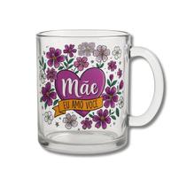 Caneca De Vidro Presente De Dia Das Mae Eu Amo Voce Wincy