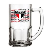 Caneca De Vidro São Paulo Tricolor Chopp Cerveja 340ml