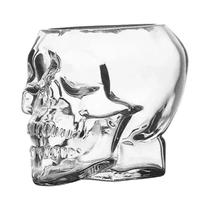 Caneca De Vidro Transparente Com Cabeça De Caveira De Halloween Para Café, Suco, Uísque, Vinho E