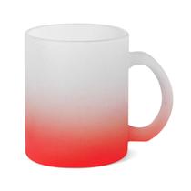 Caneca de vidro vermelha fosca - 325ml Caneca de vidro vermelha fosca - 325ml