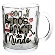 Caneca De Vidro Xícara Café Personalizada Dia Das Mãe