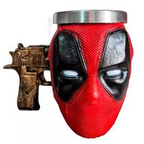 Caneca Deadpool Em Resina 3d Decorativa Presente Coleção