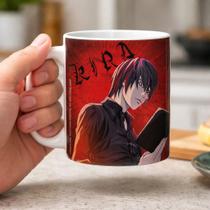 Caneca Death Note Light Near L Misa Ryuk Branco Light E L