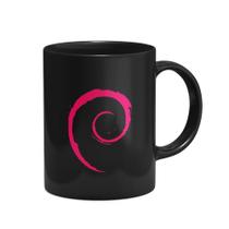 Caneca Debian Linux Preta