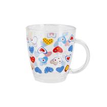 Caneca decorada vidro 370ml DCasa