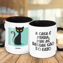 Caneca Decorativa - A Casa Minha Mas Regras São Do Gato Caneca Decorativa - A Casa Minha Mas Regras São Do Gato