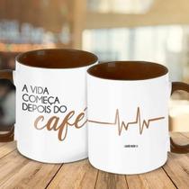 Caneca Decorativa Divertida - A Vida Começa Depois Do Café