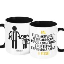 Caneca Decorativa Divertida Futebol - Pai Santista Peixe Caneca Decorativa Divertida Futebol - Pai Santista Peixe