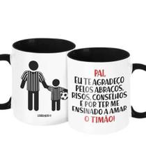 Caneca Decorativa Divertida Futebol - Pai Timão Menino