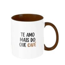 Caneca Decorativa Divertida - Te Amo Mais Do Que Café Caneca Decorativa Divertida - Te Amo Mais Do Que Café
