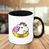 Caneca Decorativa Divertida - Unicórnio Caguei Caneca Decorativa Divertida - Unicórnio Caguei