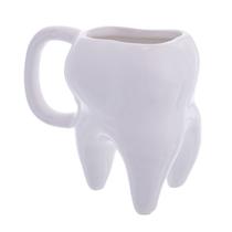 Caneca Dente 3D 280 ML Cerâmica Enfeite Presente