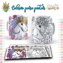 Caneca dia das crianças para colorir Caneca dia das crianças para colorir