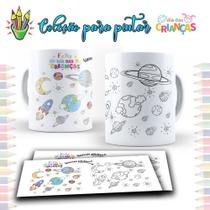 Caneca dia das crianças para pintar 03
