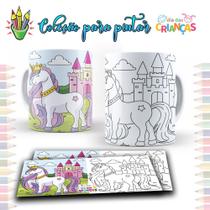 Caneca dia das crianças para pintar 04 Caneca dia das crianças para pintar 04