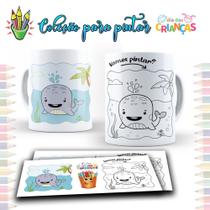 Caneca dia das crianças para pintar 07