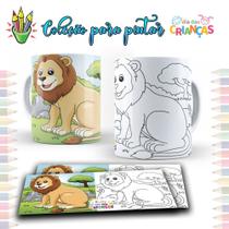 Caneca dia das crianças para pintar 15