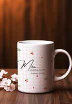 Caneca Dia das Mães Cerâmica Presente Delicada