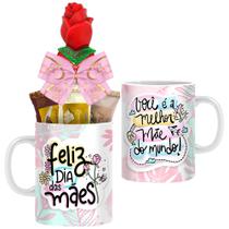 Caneca Dia das Mães com Chocolates Modelo 1 Borússia Chocolates