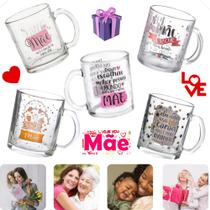 Caneca Dia Das Mães Com Frases Criativas Personalizada Em Vidro 320ml