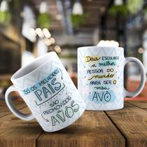 Caneca Dia Dos Avós Dia Do Avô Vovô Deus Promovido a Avô Presente Certo Porcelana- MEGA OFERTA!