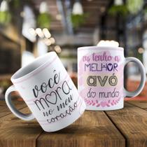 Caneca Dia dos Avós Melhor Avó Do Mundo Dia Da Avó Vovó Vózinha Presente Porcelana- MEGA OFERTA!