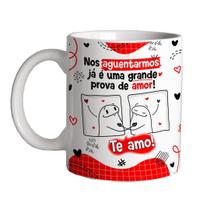 Caneca dia dos namorados flork nos aguentarmos é uma grande