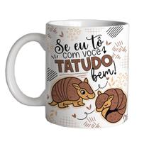 Caneca dia dos namorados flork se eu tô com você tatudo bem