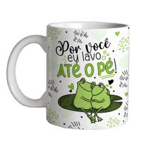 Caneca dia dos namorados por você eu lavo até o pé Caneca dia dos namorados por você eu lavo até o pé