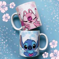 Caneca Dia dos Namorados Stitch e Angel Mod.04 Caneca Dia dos Namorados Stitch e Angel Mod.04