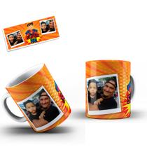 Caneca Dia dos Pais com 2 fotos - personalizada - Super Pai