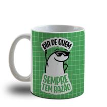 Caneca Dia dos Pais de Porcelana Flork Meme Divertida -Sempre Tem Razão