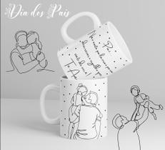Caneca dia dos pais minimalista Caneca dia dos pais minimalista