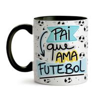 Caneca Dia dos Pais Pai que ama futebol - Preto