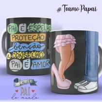 Caneca Dia dos Pais Personalizada Pai É Espelho Proteção Benção Conselho momento- MEGA OFERTA!